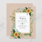 Natuur Liefhebbers Bruiloft Foral Groen Rustiek Bo (Voorkant / Achterkant)