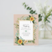 Natuur Liefhebbers Bruiloft Foral Groen Rustiek Bo (Staand voorkant)