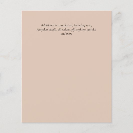 Natuur Liefhebbers Bruiloft Foral Groen Rustiek Bo (Achterkant)