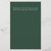 Natuur Liefhebbers Bruiloft Foral Groen Rustiek Bo (Achterkant)