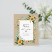 Natuur Liefhebbers Bruiloft Foral Groen Rustiek Bo (Staand voorkant)