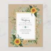 Natuur Liefhebbers Bruiloft Foral Groen Rustiek Bo (Voorkant)