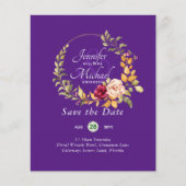 Natuur Liefhebbers Bruiloft Foral Groen Rustiek Bo (Voorkant)