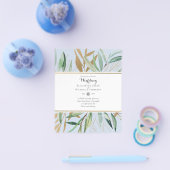 Natuur Liefhebbers Bruiloft Foral Groen Rustiek Bo Flyer (Enkel)