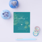 Natuur Liefhebbers Bruiloft Foral Groen Rustiek Bo Flyer (Enkel)