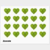 Natuur liefhebbers groen blad bruiloft hart sticker (Vel)