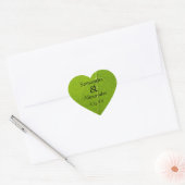 Natuur liefhebbers groen blad bruiloft hart sticker (Envelop)
