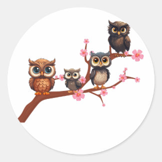 Natuur liefhebbers, Natuur kunst, verjaardagen Ronde Sticker