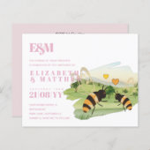 Natuur Liefhebbers Platteland Bijen Bruiloft (Voorkant / Achterkant)