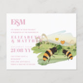 Natuur Liefhebbers Platteland Bijen Bruiloft (Voorkant)