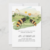 Natuur liefhebbers platteland bijen bruiloft (Voorkant)