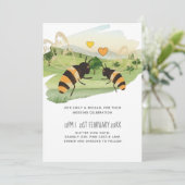 Natuur liefhebbers platteland bijen bruiloft (Staand voorkant)