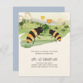 Natuur liefhebbers platteland bijen bruiloft (Voorkant / Achterkant)