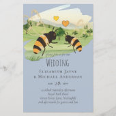 Natuur Liefhebbers Platteland Bijen Bruiloft (Voorkant)