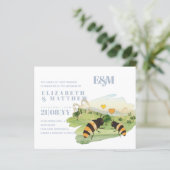 Natuur Liefhebbers Platteland Bijen Bruiloft (Staand voorkant)