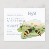 Natuur Liefhebbers Platteland Bijen Bruiloft (Voorkant)