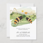 Natuur liefhebbers platteland bijen bruiloft (Voorkant)