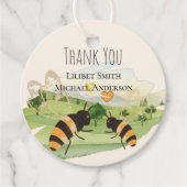Natuur Liefhebbers Platteland Bijen Bruiloft Bedankjes Labels (Voorkant)