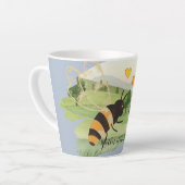 Natuur liefhebbers platteland bijen bruiloft latte mok (Linkerhoek)