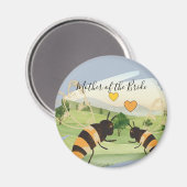 Natuur liefhebbers platteland bijen bruiloft magneet (Voorkant / Achterkant)