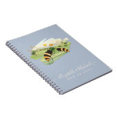 Natuur liefhebbers platteland bijen bruiloft notitieboek (Rechterzijde)