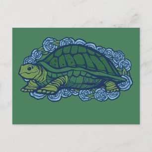 Natuur liefhebbers schildpad kunst schildpadden briefkaart
