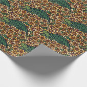 Natuur liefhebbers schildpad kunst schildpadden cadeaupapier (Hoek)