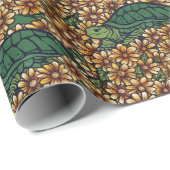 Natuur liefhebbers schildpad kunst schildpadden cadeaupapier (Rol Hoek)