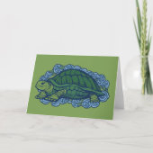 Natuur liefhebbers schildpad kunst schildpadden kaart (Voorkant)