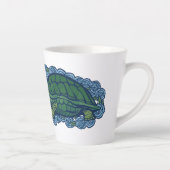 Natuur liefhebbers schildpad kunst schildpadden latte mok (Rechts)