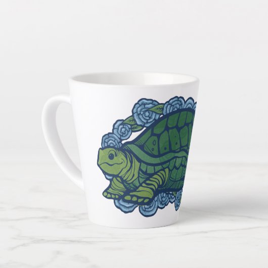 Natuur liefhebbers schildpad kunst schildpadden latte mok (Linkerhoek)