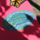 Natuur liefhebbers schildpad kunst schildpadden ovale sticker