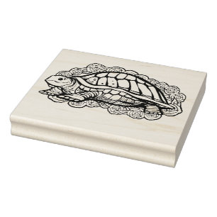 Natuur liefhebbers schildpad kunst schildpadden rubberstempel