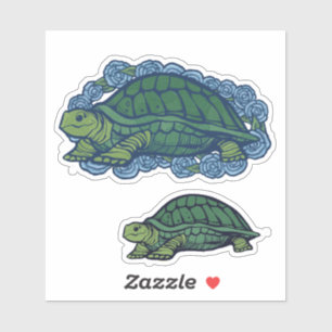 Natuur liefhebbers schildpad kunst schildpadden sticker