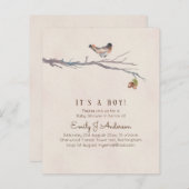 Natuur Liefheeft Vogels Baby Shower Uitnodigingen (Voorkant / Achterkant)