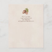 Natuur Liefheeft Vogels Baby Shower Uitnodigingen (Achterkant)