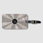 Natuur Light Beams on Rock Texture Monogram Bagagelabel (Voorkant (horizontaal))