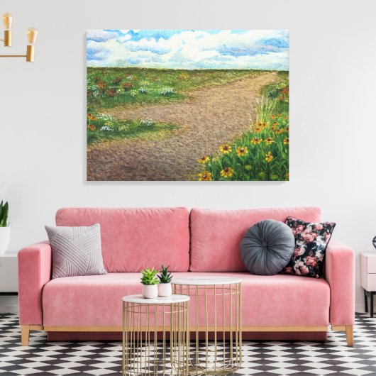 Natuur lopen canvas afdruk (Insitu (Woonkamer))