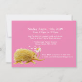 Natuur lopen echidna meisjes 6e verjaardag uitnodi kaart (Achterkant)