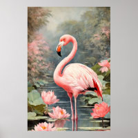Natuur Lotus Vijver Roze Flamingo 