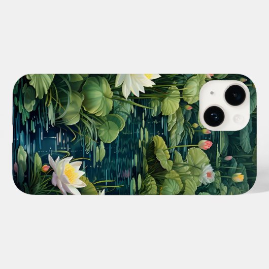 Natuur Lotus Waterlelie Vijverlandschap Case-Mate iPhone Case (Achterkant (horizontaal))
