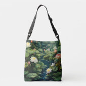 Natuur Lotus Waterlelie Vijverlandschap Crossbody Tas (Achterkant)