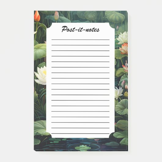 Natuur Lotus Waterlelie Vijverlandschap Post-it® Notes (Voorkant)