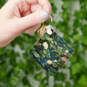 Natuur Lotus Waterlelie Vijverlandschap Sleutelhanger