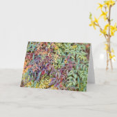 Natuur Lover Abstract Leaves Art Note Kaart (Gele Bloem)