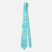 Natuur lover bladontwerp zacht blauw groen blad stropdas (Voorkant)