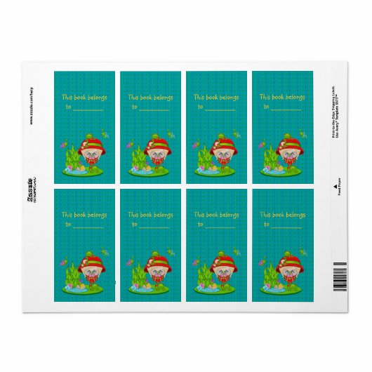 Natuur Lover Frog Faery Etiket (Full Sheet)