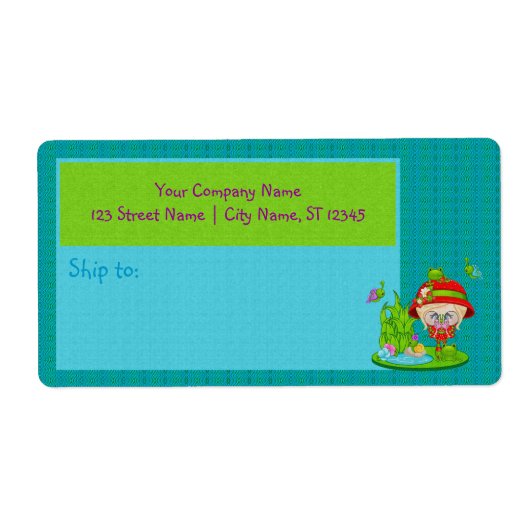 Natuur Lover Frog Faery Etiket (Voorkant)