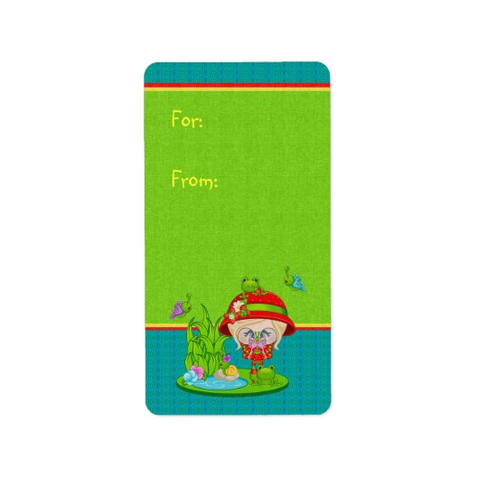 Natuur Lover Frog Faery Gift Label (Voorkant)