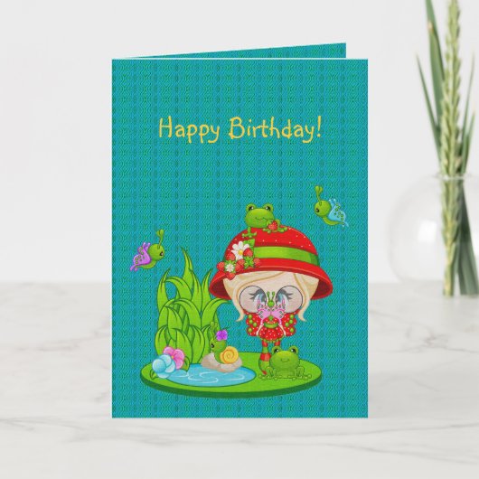 Natuur Lover Frog Faery Kaart (Voorkant)